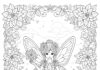 Cute Poinsettia Fairy Coloring Page