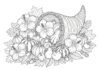Thanksgiving Hibiscus Harvest Coloring Page