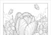 Tulip in a Spring Garden Coloring Page