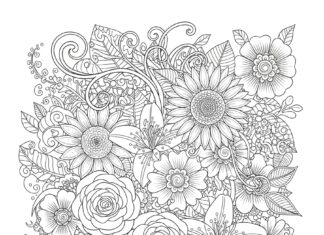 Relaxation Flower Coloring Page