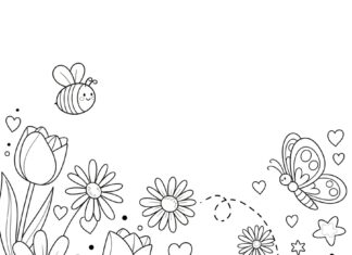 Cute Flower Coloring Page